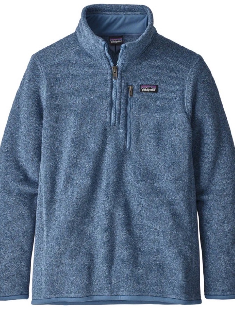 Patagonia Heathered Blue Quarter-Zip Fleece Pullover